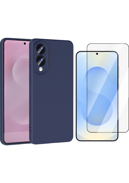 Samsung Galaxy S25 Edge Uyumlu Kılıf Vendas Mara Lansman Kapak + Temperli Cam Ekran Koruyucu