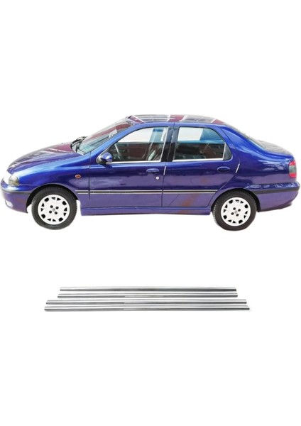 Fiat Siena Uyumlu Cam Çıtası 4 Parça 1998-2004 Paslanmaz Krom fiyatları