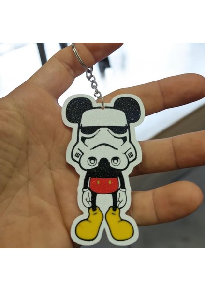 Mickey Fırtına Askeri Sevimli Figür Karakter Anahtarlık