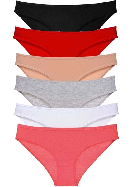 6 Adet Süper Eko Set Likralı Kadın Slip Külot Renk 3