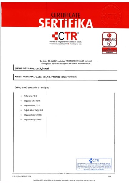Taş Değirmende Öğütülmüş Organik Sertifikalı Tam Buğday Unu 1 kg modelleri