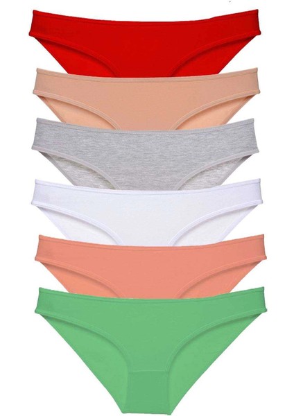 6 Adet Süper Eko Set Likralı Kadın Slip Külot Renk 4