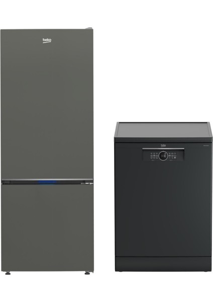 Gri Çeyiz Seti (670475 Mg Buzdolabı + Bm 4144 Ok Bulaşık Makinesi)