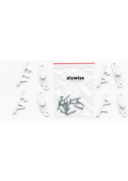 Pimapen Sineklik Çıt Çıt 4 Adet Beyaz 16'lı Vida Set