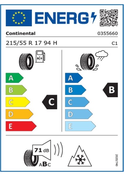 Contınental 215/55 R17 94H Wintercontact Ts 870 P Oto Kış Lastiği (Üretim Yılı: 2025) fiyatları