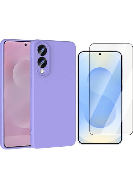 Samsung Galaxy S25 Edge Uyumlu Kılıf Vendas Mara Lansman Kapak + Temperli Cam Ekran Koruyucu