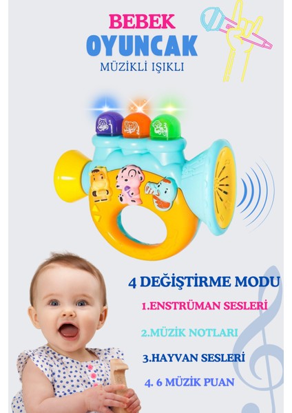 Işıklı ve Müzikli Bebek Piyanosu, Eğitici, Renkli, Sesli Oyuncak, Motor ve Duyusal Gelişim fiyatları