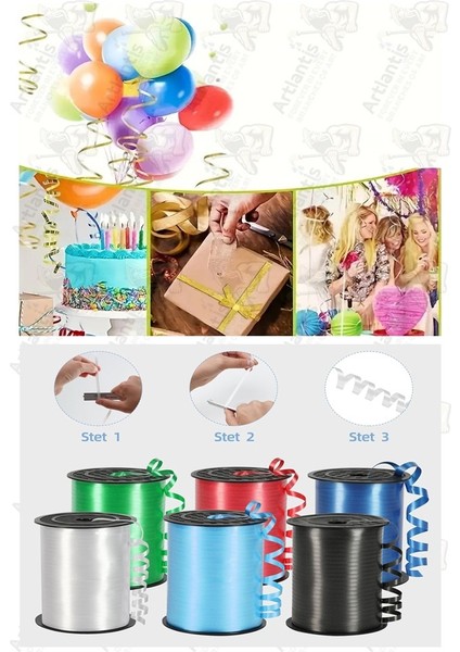 Yeşil Rafya Şerit Kurdela 2 Adet 8mm 200 Metre Rabant Rafya Renkli Hediye Paketleme Ipi Kurdela Balon Bağlama Ponpon indirimleri