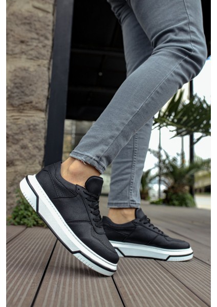 Erkek Sneaker Ayakkabı Siyah/beyaz MN075