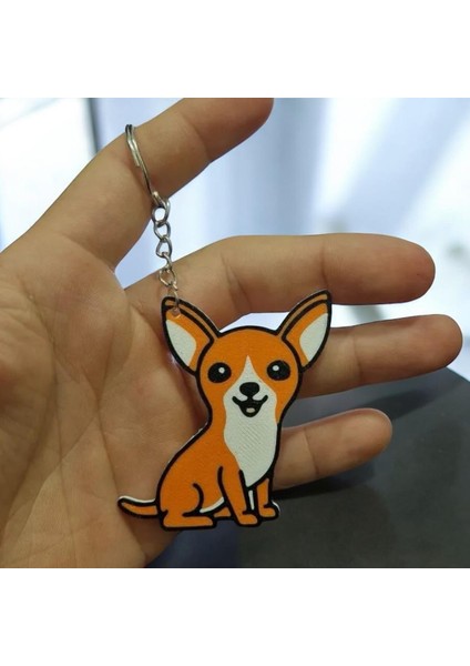 Çok Sevimli Köpek Sevimli Figür Karakter Anahtarlık