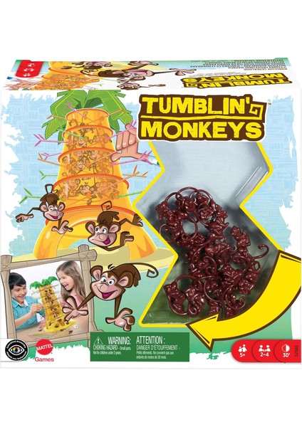 Tumblin Monkeys Sos Ouistiti 30 Maymun Kutu Oyun Aile Beceri ve Masa Oyunu