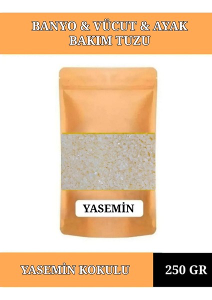 250 gr Yasemin Kokulu Banyo Tuz Küvet & Jakuzi Tuzu Manikür & Pedikür Tuzu Ayak Bakım Tuzu