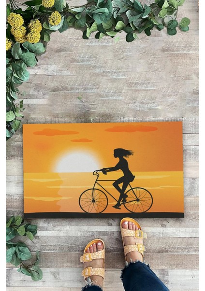 Özgürlüğün Izinde Sarı Renkli Welcome Hoş Geldiniz Kapı Önü Paspası 45X70CM modelleri