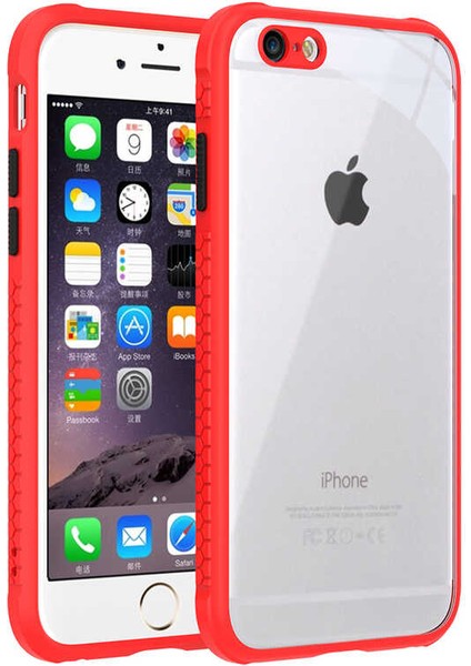 Iphone 6 Kılıf ​​esnek Renkli Çerçeveli Sert Silikon Kaff Kapak