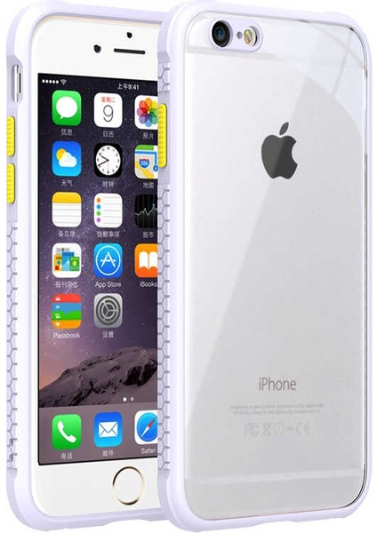 Iphone 6 Kılıf ​​esnek Renkli Çerçeveli Sert Silikon Kaff Kapak