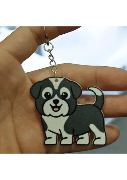 Sevimli Köpek Sevimli Figür Karakter Anahtarlık