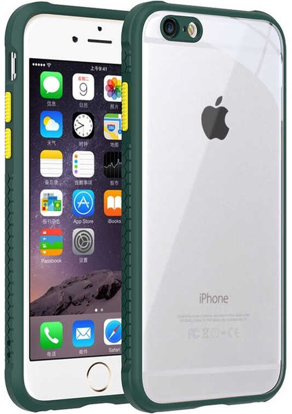 Iphone 6 Kılıf ​​esnek Renkli Çerçeveli Sert Silikon Kaff Kapak