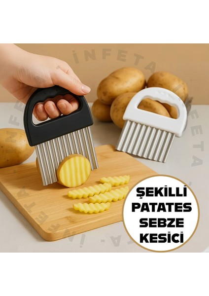 Şekilli Patates Sebze ve Meyve Dilimleyici Patates Cips Kesici