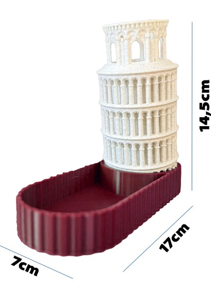 Pisa Kulesi Tasarımlı Masaüstü Kalemlik ve Organizer – Dekoratif Masa Düzenleyici indirimleri
