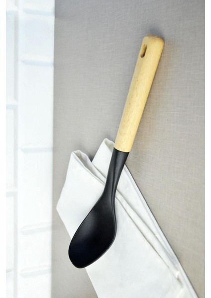 Küçük Ahşap Saplı Mutfak Kaşığı, Şık ve Dayanıklı Ev Gereçleri