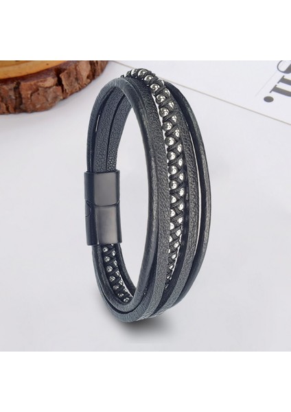 Beyaz Hematit Ve Çoklu Deri Bileklik 31834B3D1 fiyatları