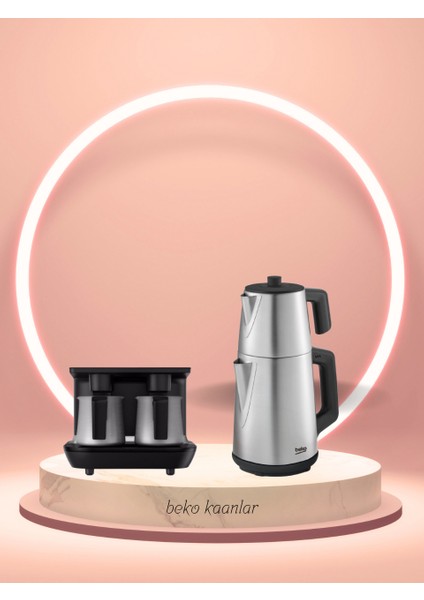 Inox Çeyiz Seti (Tkm 8961 A Türk Kahve Makinesi + cm 5342 In Çay Makinesi)