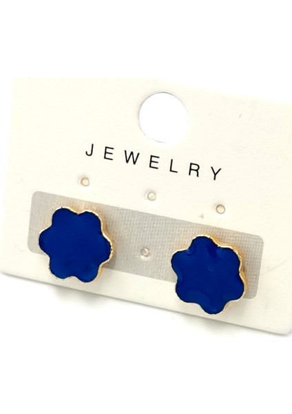 Renkli Kararmaz Papatya Figürlü Lüks Küpe