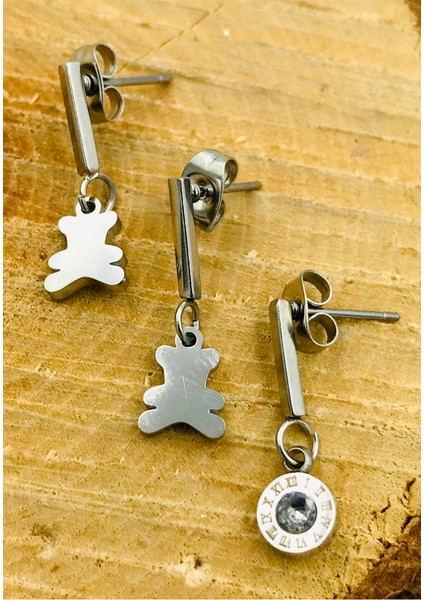 Çoklu Çelik Figürlü Küpe