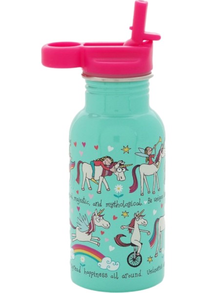 2'li 400ML Pipetli Paslanmaz Çelik Matara Unicorn-Princess fiyatları