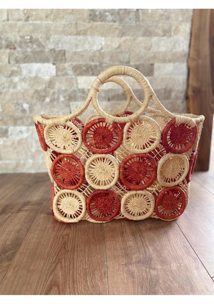 Örme Hasır Plaj Çantası