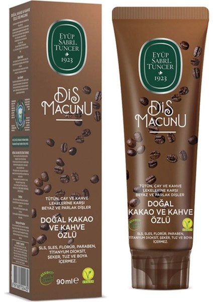 Doğal Kakao ve Kahve Özlü Macunu 90ml