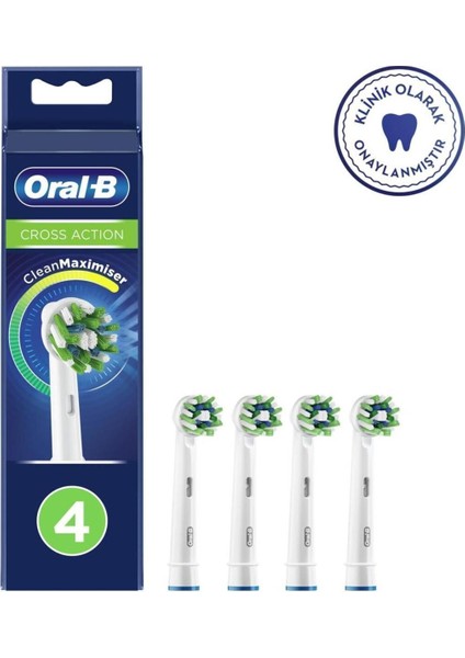 Cross Action Diş Fırçası Yedek Başlığı - CleanMaximiser Teknolojisi ile 4'lü Avantaj Paketi, Ferah Koku ve Derin Temizlik fiyatları