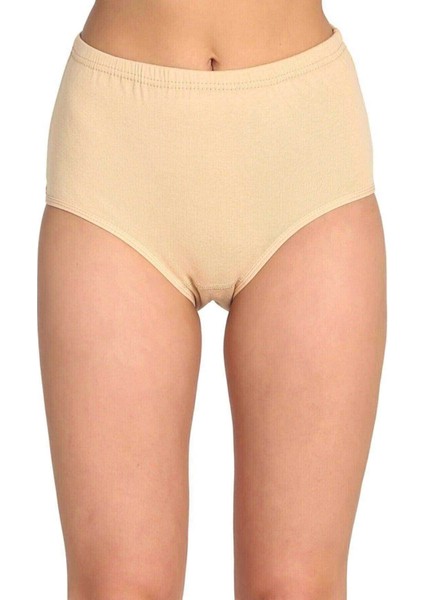 5 Adet Tutku Kadın Yüksek Bel Bato Kalın Lastik Külot Ten modelleri
