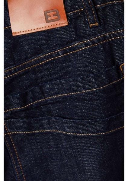 Lacivert Kendall Pileli Boru Paça Jean - Denim Kumaş ile Şık ve Rahat Tasarım fırsatları
