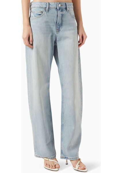 Alida Loose Bowed Jean - Mavi - Pamuk-Ipek Denim - Rahat Fit, Şık Tasarım