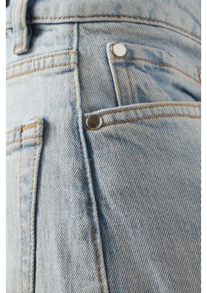 Alida Loose Bowed Jean - Mavi - Pamuk-Ipek Denim - Rahat Fit, Şık Tasarım fırsatları