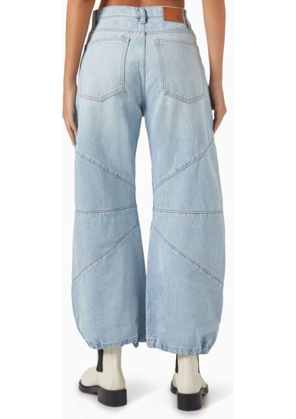 Freddy Cropped Barrel-Fit Jean - Açık Mavi - Premium Denim Kumaş modelleri