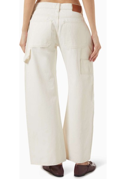 Kırık Beyaz Enzo Carpenter Jean - Denim - Rahat Kesim, Şık ve Çok Yönlü modelleri