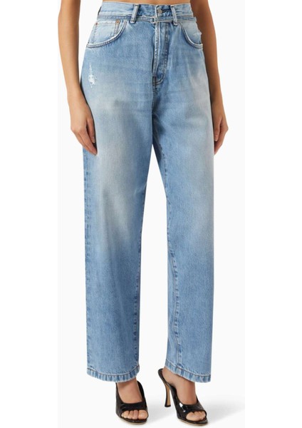 Açık Mavi - 100% Pamuk - 1991 Toj Düz Kesim Kot Pantolon