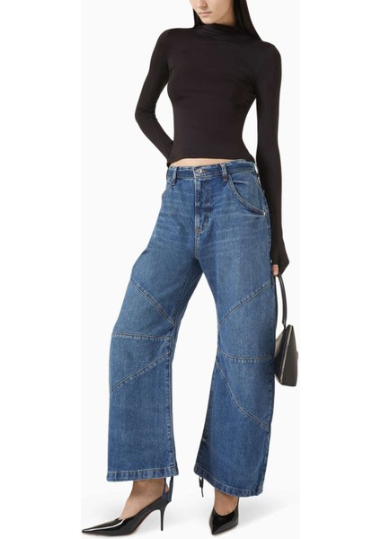 Crop Freddy Barrel Jean - Mavi - Denim - Sürdürülebilir, Vintage Tarzı, Sıfır Atık modelleri