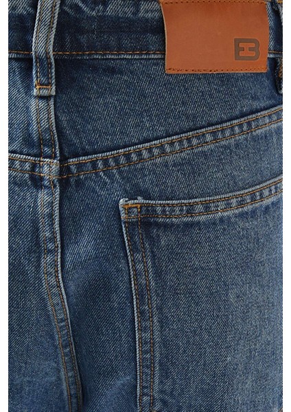 Crop Freddy Barrel Jean - Mavi - Denim - Sürdürülebilir, Vintage Tarzı, Sıfır Atık indirimleri