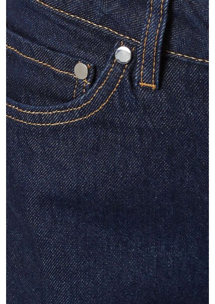 Lacivert Alida Loose Bowed Jeans - Denim - Relaxed Fit ve Abartılı Kavisli Dikişler fırsatları