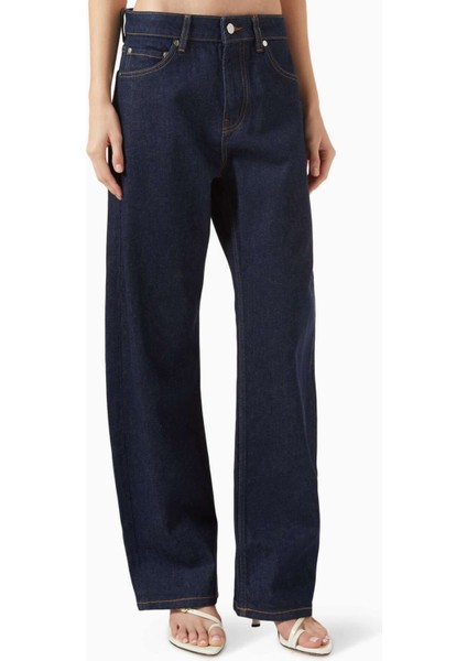 Alida Loose Bowed Jean - Mavi - Pamuk-Ipek Denim - Rahat Fit, Şık Tasarım