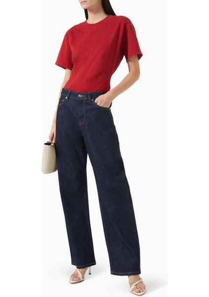 Alida Loose Bowed Jean - Mavi - Pamuk-Ipek Denim - Rahat Fit, Şık Tasarım fiyatları