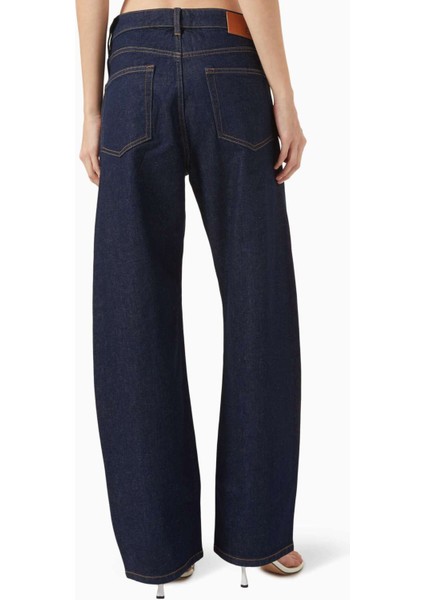 Alida Loose Bowed Jean - Mavi - Pamuk-Ipek Denim - Rahat Fit, Şık Tasarım modelleri