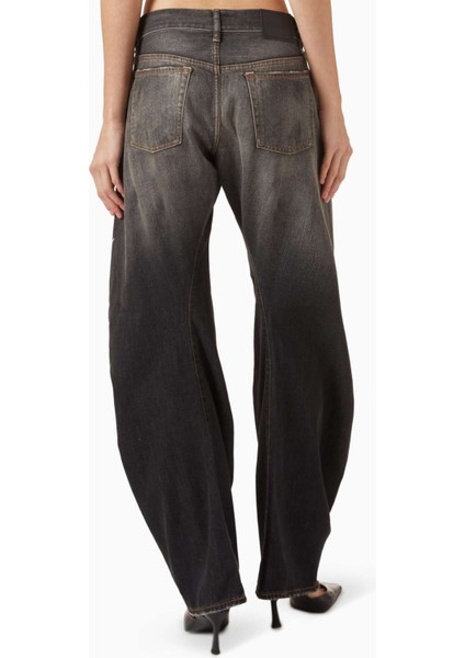 Siyah Düşük Bel Geniş Paça Jean - Organik Pamuk - Kaplama Denim modelleri