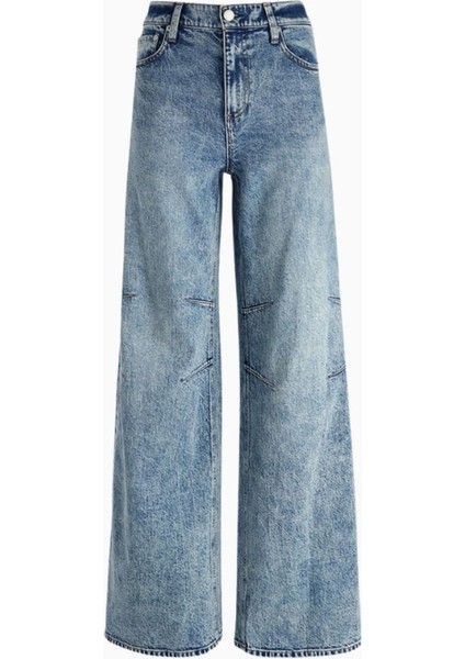 Geniş Paça Denim Pantolon