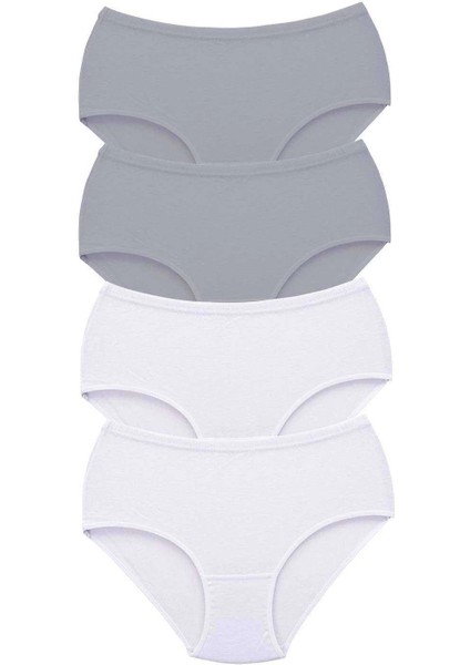 4 Adet Tutku Kadın Yüksek Bel Bato Kalın Lastik Külot S10