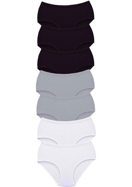 7 Adet Tutku Kadın Yüksek Bel Bato Kalın Lastik Külot S16