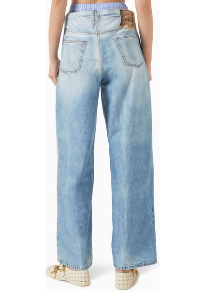 Açık Mavi - %100 Organik Pamuk - Double Bel Moda Pantolon modelleri